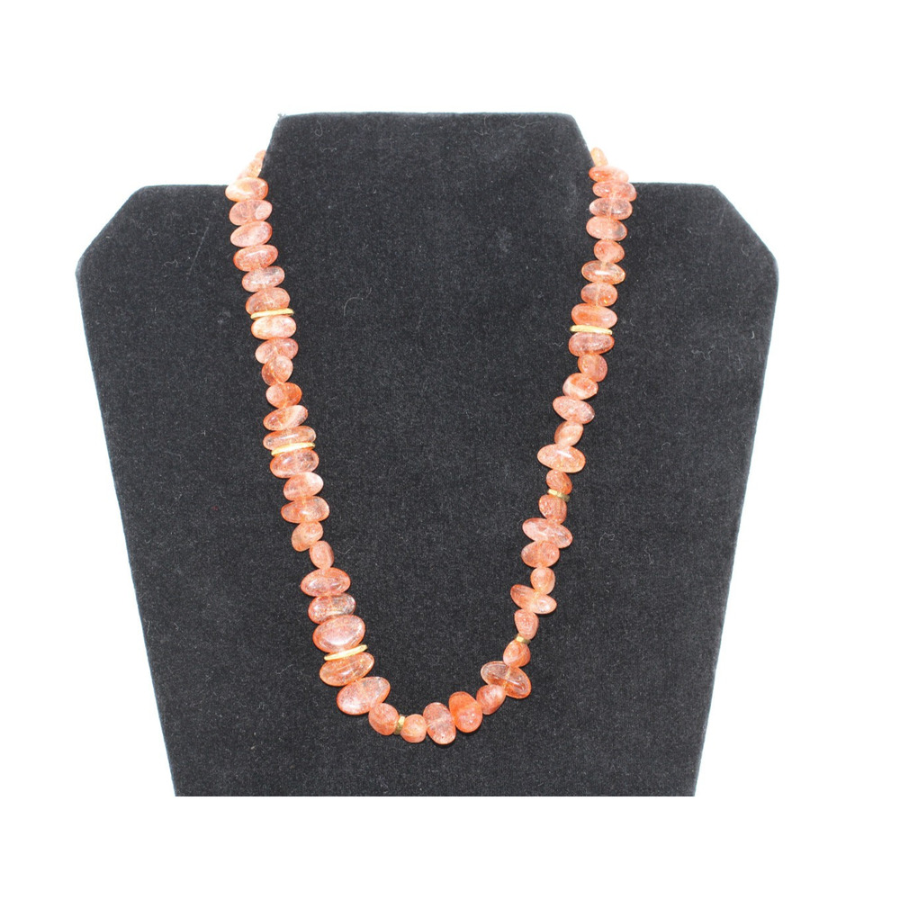 C0 New 100% Authentic MASHKA Sunstone 14K Gold-filled Necklace $546